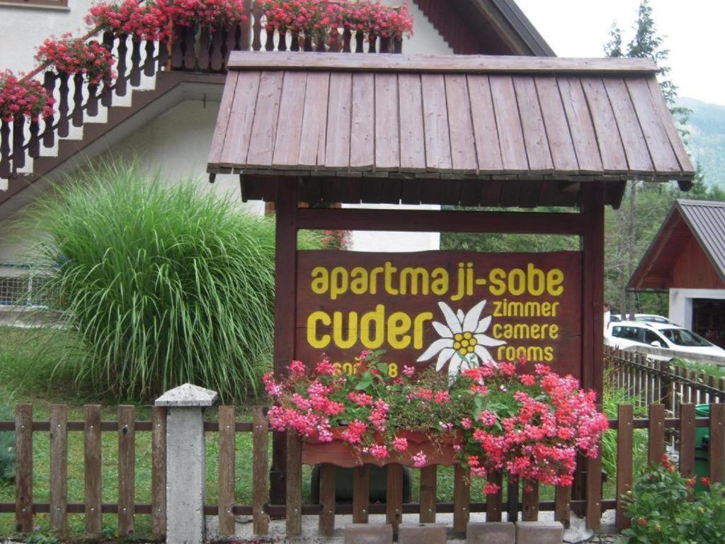 Apartmaji In Sobe Cuder Soča Exteriör bild